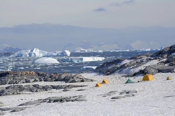 Scientists Research campground, Neko Harbor, Antarctica