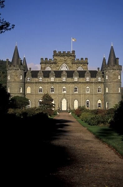 Scotland, Argyll, Inveraray. Inveraray Castle, home of the Duke of Argyll