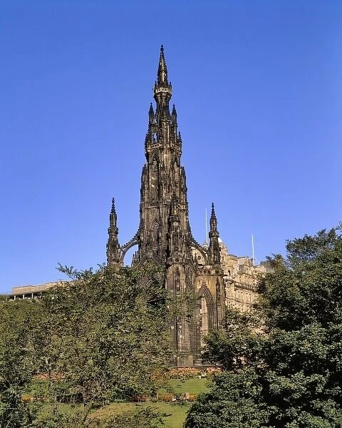 Scotland, East Lothian, Edinburgh. This 200 foot tall neo-Gothic monument in Edinburgh