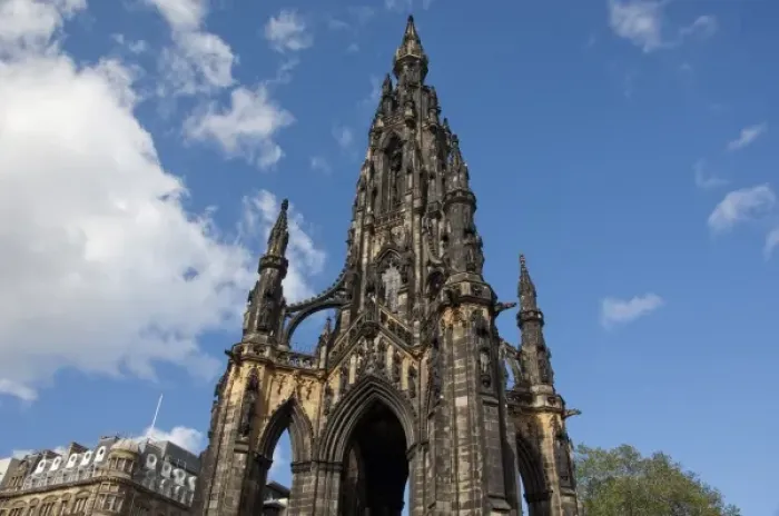 Framed Print : Scotland, Edinburgh, Princes Street. Gothic Scott Monument dedicated to Sir Walter Scott Framed Print : Scotland, Edinburgh, Princes Street. Gothic Scott Monument dedicated to Sir Walter Scott