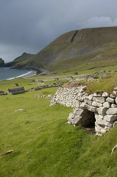 Scotland, St. Kilda Islands, Outer Hebrides. Historic island of Hirta. St. Kilda