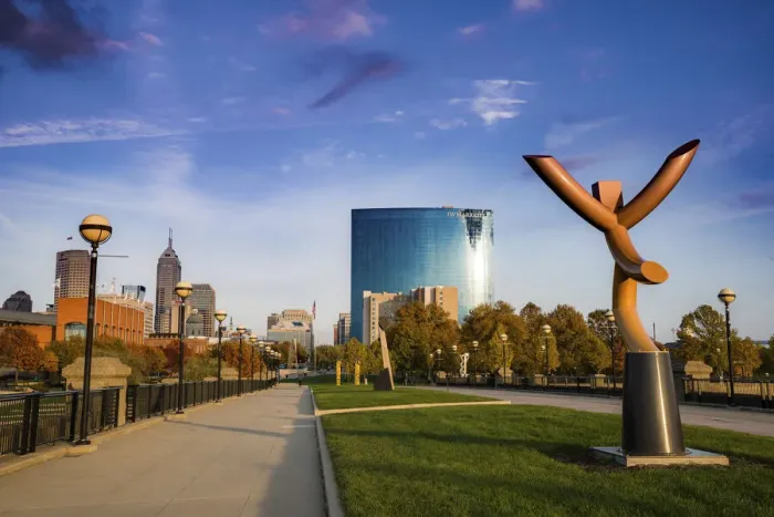Framed Print : Sculpture in White River State Park, Indianapolis, Indiana, USA