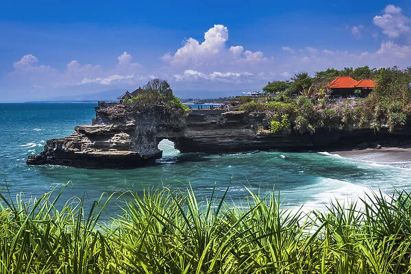 Sea arch at Tanah Lot Temple, Bali, Indonesia