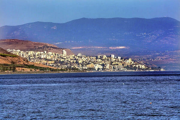 Sea of Galilee Israel Tiberias in distance