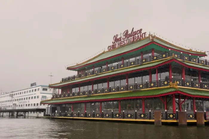 Framed Print : The Sea Palace a floating Chinese Restaurant, near Cental Station, with the Botel Framed Print : The Sea Palace a floating Chinese Restaurant, near Cental Station, with the Botel