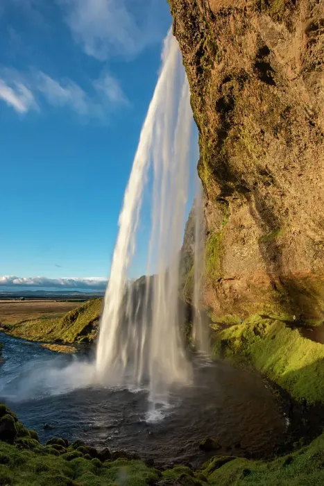 Framed Print : Seljalandsfoss Waterfall is a tourist icon in southern Iceland