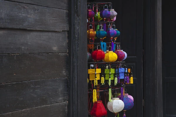 Selling colorful lanterns in Hoi An Ancient Town, UNESCO World Heritage site