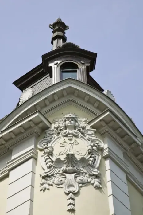 Framed Print : SERBIA, Belgrade. Pedestrian Knez Mihailova Street  /  Building Detail
