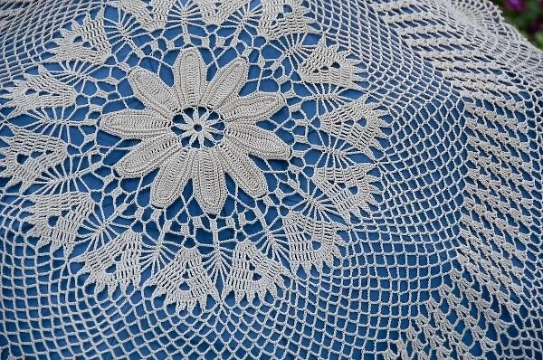 Serbia, the capital city of Belgrade. Traditional hand made Serbian lace