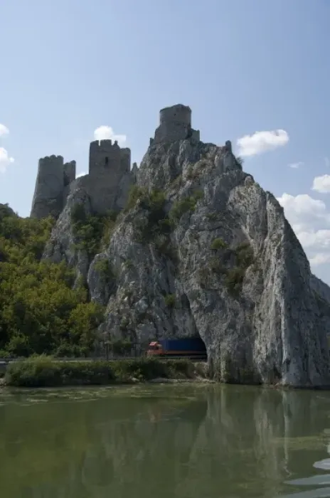 Framed Print : Serbia, Danube River between Smederevo & Iron Gate. Ruins of Golubac Castle, c. 14th - 15th century Framed Print : Serbia, Danube River between Smederevo & Iron Gate. Ruins of Golubac Castle, c. 14th - 15th century