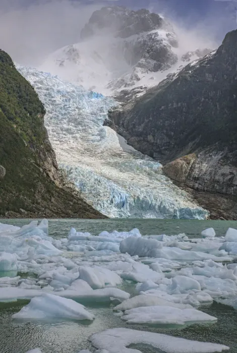 Framed Print : The Serrano glacier is one of the main attractions found in Parc Nacional Bernardo Framed Print : The Serrano glacier is one of the main attractions found in Parc Nacional Bernardo