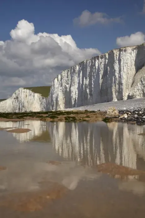 Framed Print : Seven Sisters Chalk Cliffs, Birling Gap, East Sussex, England, United Kingdom Framed Print : Seven Sisters Chalk Cliffs, Birling Gap, East Sussex, England, United Kingdom