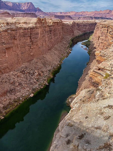Severe ongoing drought has lowered the levels of the Colorado River in Marble Canyon