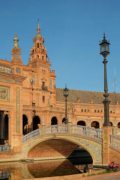 Seville, Spain. Plaza de Espana. It was built in 1928 for the Ibero-American Exposition of 1929