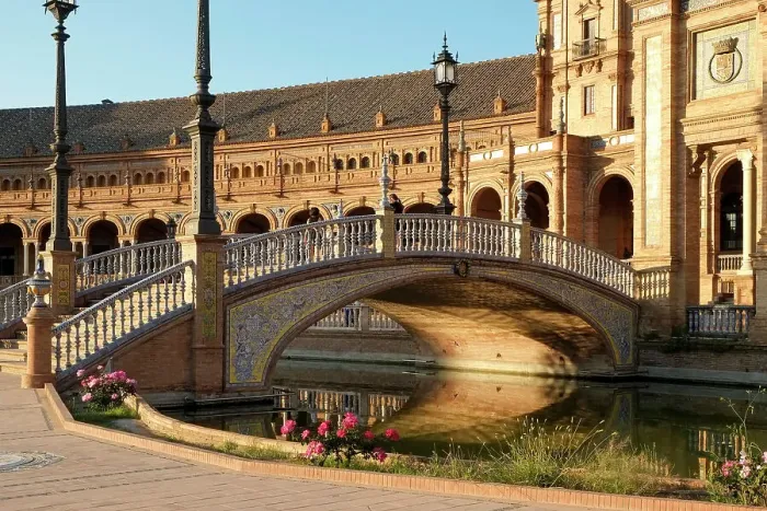 Framed Print : Seville, Spain. Plaza de Espana. It was built in 1928 for the Ibero-American Exposition of 1929 Framed Print : Seville, Spain. Plaza de Espana. It was built in 1928 for the Ibero-American Exposition of 1929