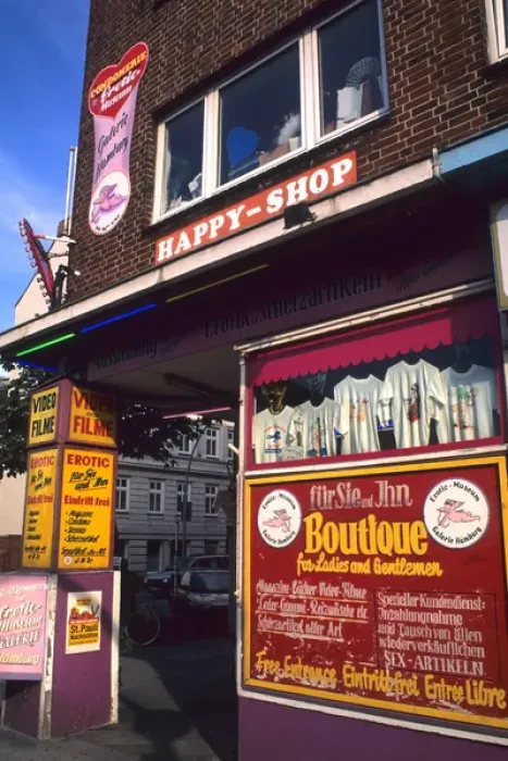 Framed Print : Sex Shop in St Pauli Area Hamburg Germany