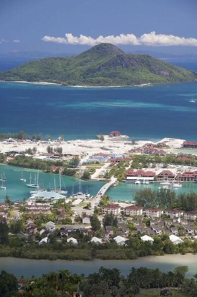 Seychelles, Island of Mahe. Capital city of Victoria. Eden Island, manmade island resort area
