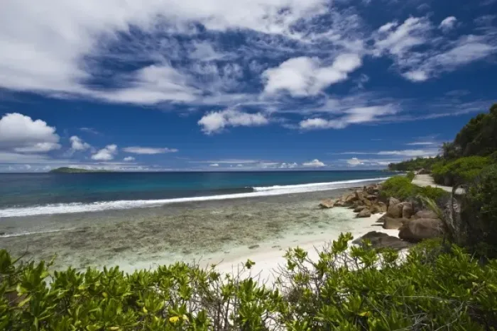 Framed Print : Seychelles, La Digue Island, Anse Gaulettes Framed Print : Seychelles, La Digue Island, Anse Gaulettes
