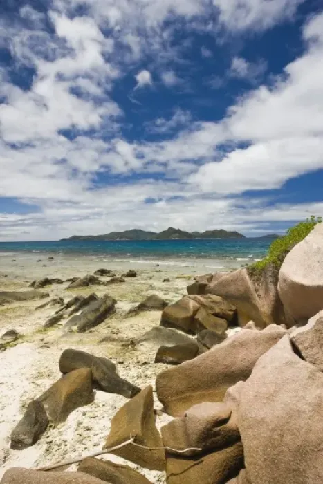 Framed Print : Seychelles, La Digue Island, Anse Patates bay Framed Print : Seychelles, La Digue Island, Anse Patates bay