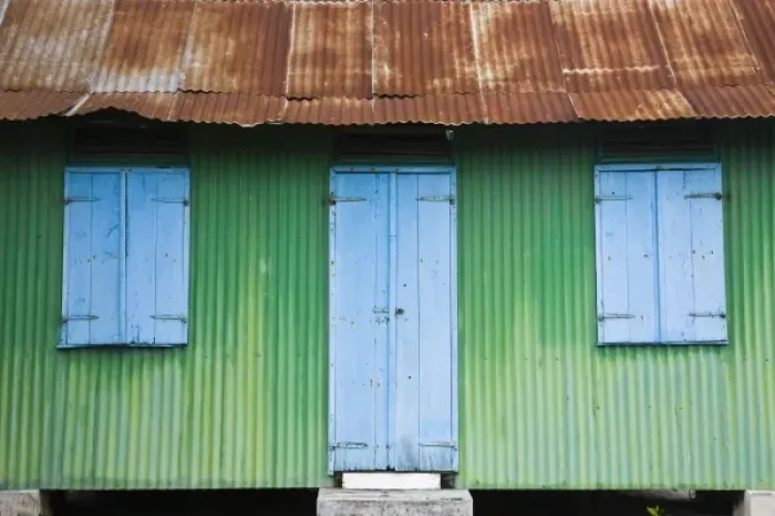 Framed Print : Seychelles, La Digue Island, La Passe, Creole house Framed Print : Seychelles, La Digue Island, La Passe, Creole house