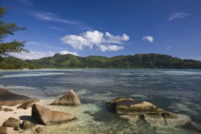 Framed Print : Seychelles, Mahe Island, Anse a la Mouche Framed Print : Seychelles, Mahe Island, Anse a la Mouche