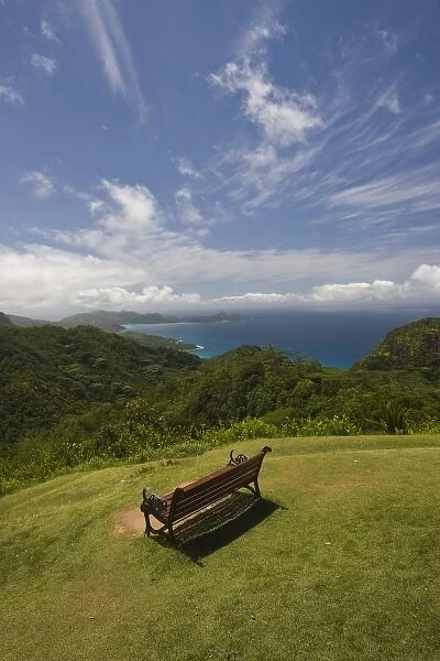 Seychelles, Mahe Island, Morne Seychellois National Park, view of the western coast