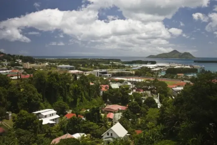 Framed Print : Seychelles, Mahe Island, Victoria, overview from Liberation Road Framed Print : Seychelles, Mahe Island, Victoria, overview from Liberation Road