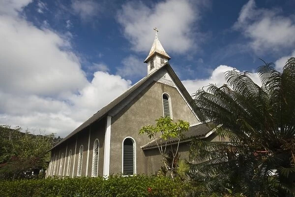 Seychelles, Praslin Island, Grand Anse, village church