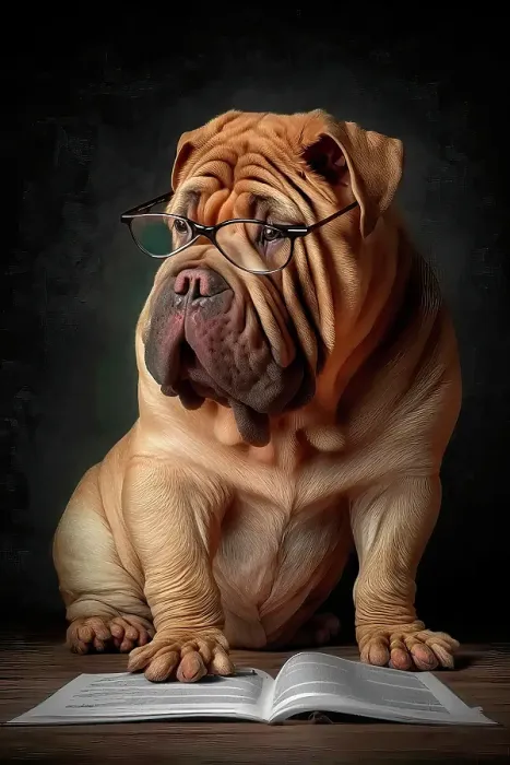 Framed Print : Shar-pei dog with manuscript. ©Jim Zuckerman / Jaynes Gallery / DanitaDelimont.com (AI) Framed Print : Shar-pei dog with manuscript. ©Jim Zuckerman / Jaynes Gallery / DanitaDelimont.com (AI)