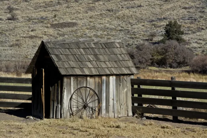 Framed Print : Shed and wheel, James Cant Ranch, John Day Fossil Beds, Oregon, USA Framed Print : Shed and wheel, James Cant Ranch, John Day Fossil Beds, Oregon, USA