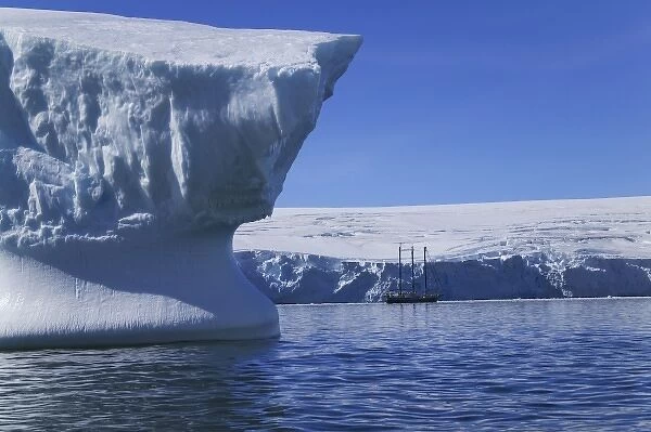 Ship with iceberg, American Palmer Station, Antarctica