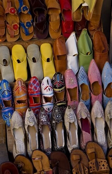 Shoes for sale in Sidi Bou Said area of Tunis Tunisia in Northern Africa as this