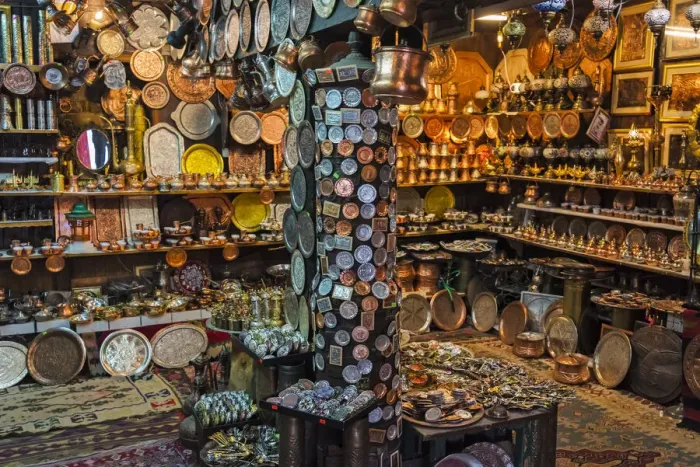 Framed Print : Shops on coppersmith street in old town, Sarajevo, Bosnia and Herzegovina