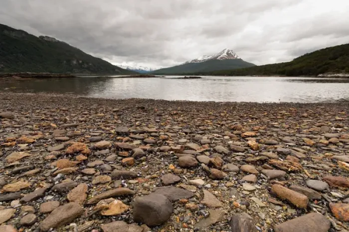Framed Print : Shoreline near the Drake Passage, Tierra Del Fuego, Patagonia, Argentina