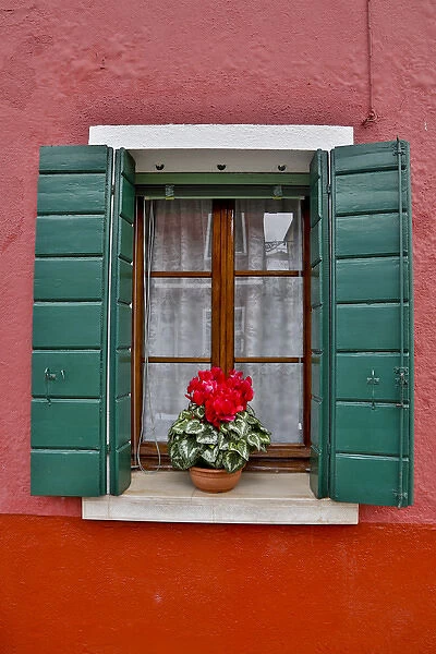 Shuttered windows Burano, Italy