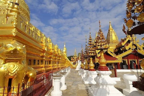 Shwezigon Pagoda complex in Bagan (Pagan), Myanmar (Burma)