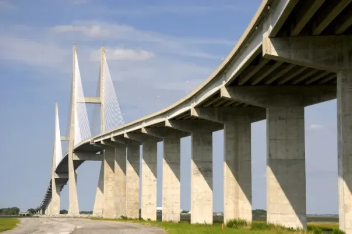 Framed Print : The Sidney Lanier Bridge at Brunswick, Georgia
