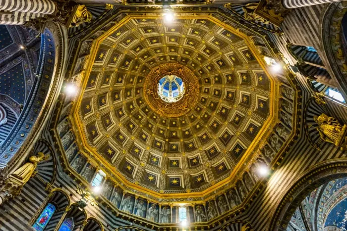 Framed Print : Siena Cathedral interior. Siena, Italy. Completed from 1215 to 1263