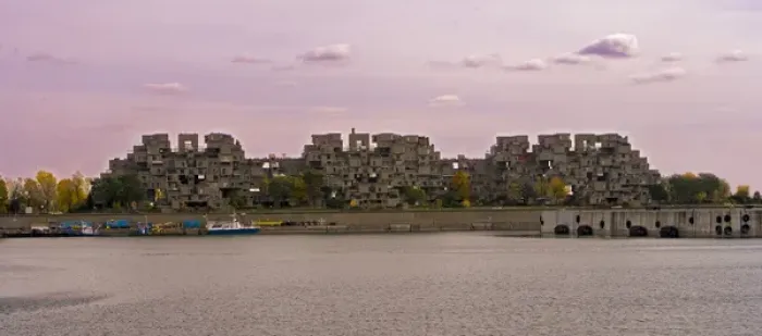 Framed Print : Sights of Montreal, the view of Habitat 67 living experience