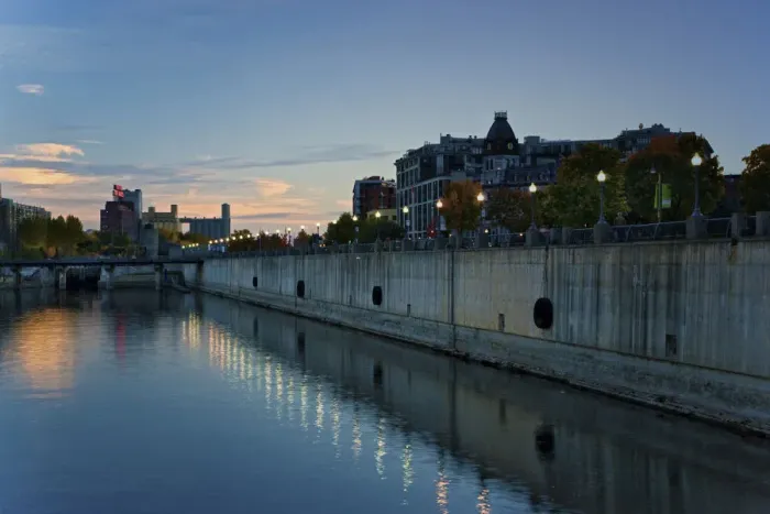 Framed Print : Sights of Montreal, waterfront view Framed Print : Sights of Montreal, waterfront view