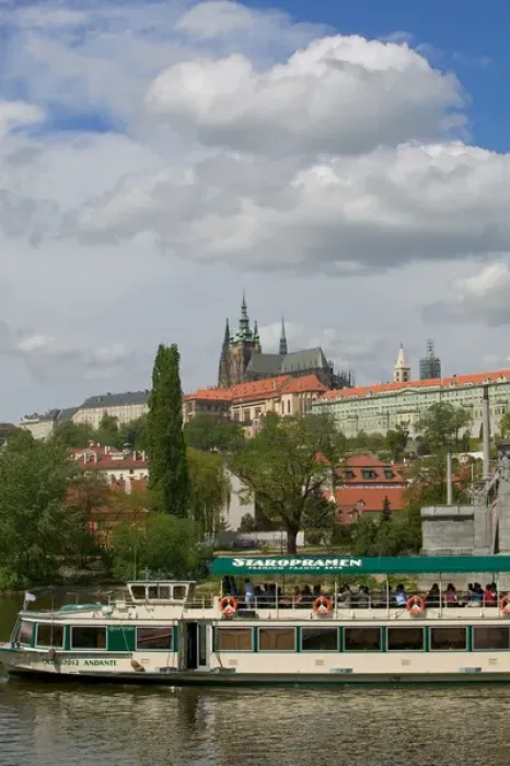 Framed Print : sightseeing boat, Vltava river, Czech Republic, prague Framed Print : sightseeing boat, Vltava river, Czech Republic, prague