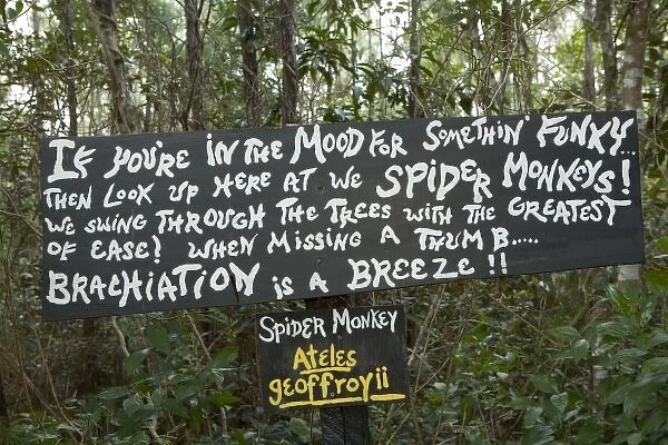 Sign, Belize Zoo, Belize