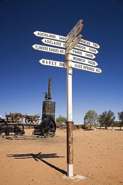 Sign Post, William Creek, Oodnadatta Track, Outback, South Australia, Australia
