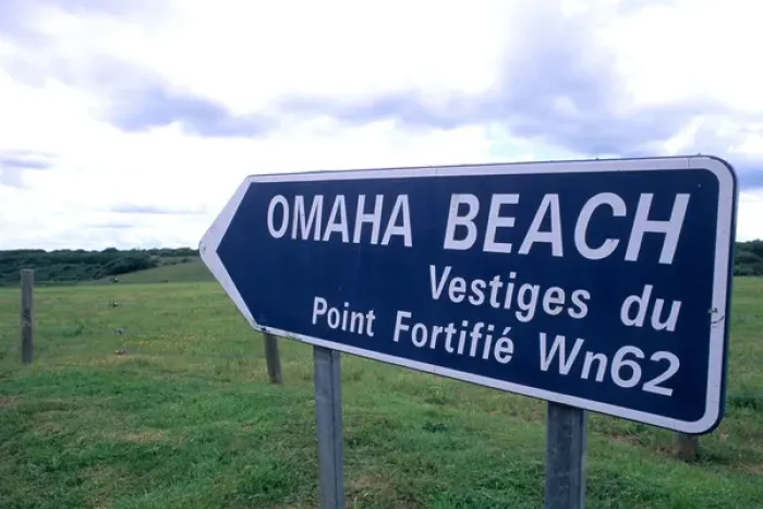 Framed Print : signage and sign near Omaha Beach in Normandy France Framed Print : signage and sign near Omaha Beach in Normandy France