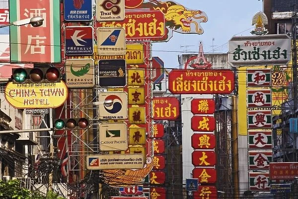 Signs in Chinatown, Bangkok, Thailand