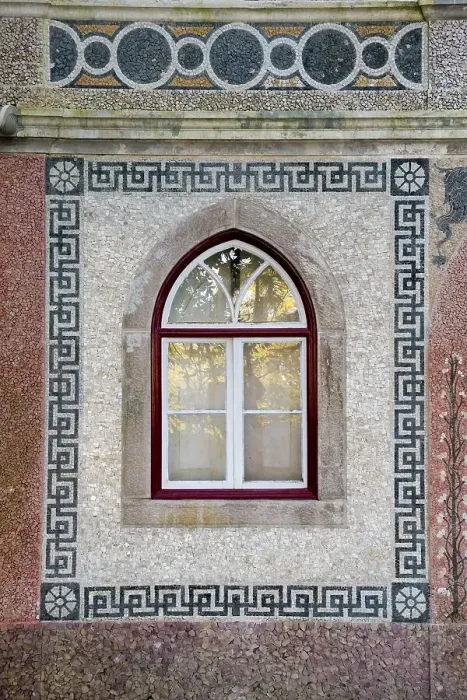 Framed Print : Sintra, Portugal. Quinta da Regaleira, The architecture evokes Roman, Gothic, Renaissance, and Manueline styles. Founded in 1904. Palace grounds. UNESCO World Heritage Site