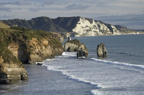 Three Sisters, and White Cliffs, Taranaki, North Island, New Zealand