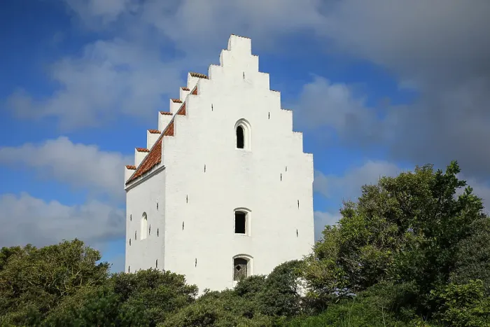 Framed Print : Skagen, Denmark. Laurentius Church, sand buried church