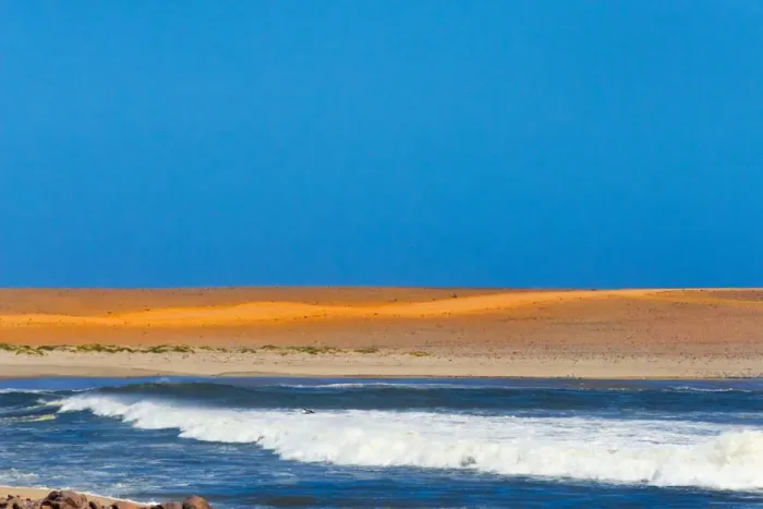 Framed Print : Skeleton Coast along South Atlantic Ocean. Cape Cross, Erongo Region, Namibia Framed Print : Skeleton Coast along South Atlantic Ocean. Cape Cross, Erongo Region, Namibia