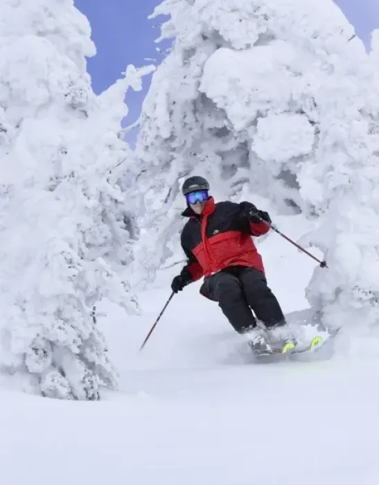 Framed Print : Skier enjoying a fine powder day on Big Moutain Resort near Whitefish Montana (MR) Framed Print : Skier enjoying a fine powder day on Big Moutain Resort near Whitefish Montana (MR)